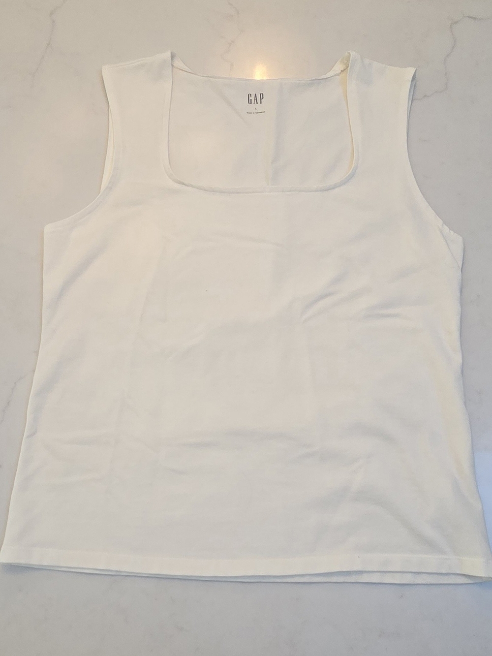 GAP Women's Off White Square Neck Tank